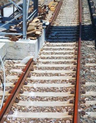 Image showing railway construction fault